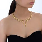 Waves Bridal Collection Gold Necklace - Image 2