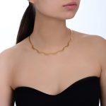 Waves Bridal Collection Gold Necklace - Image 2