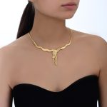 Waves Bridal Collection Gold Necklace - Image 2
