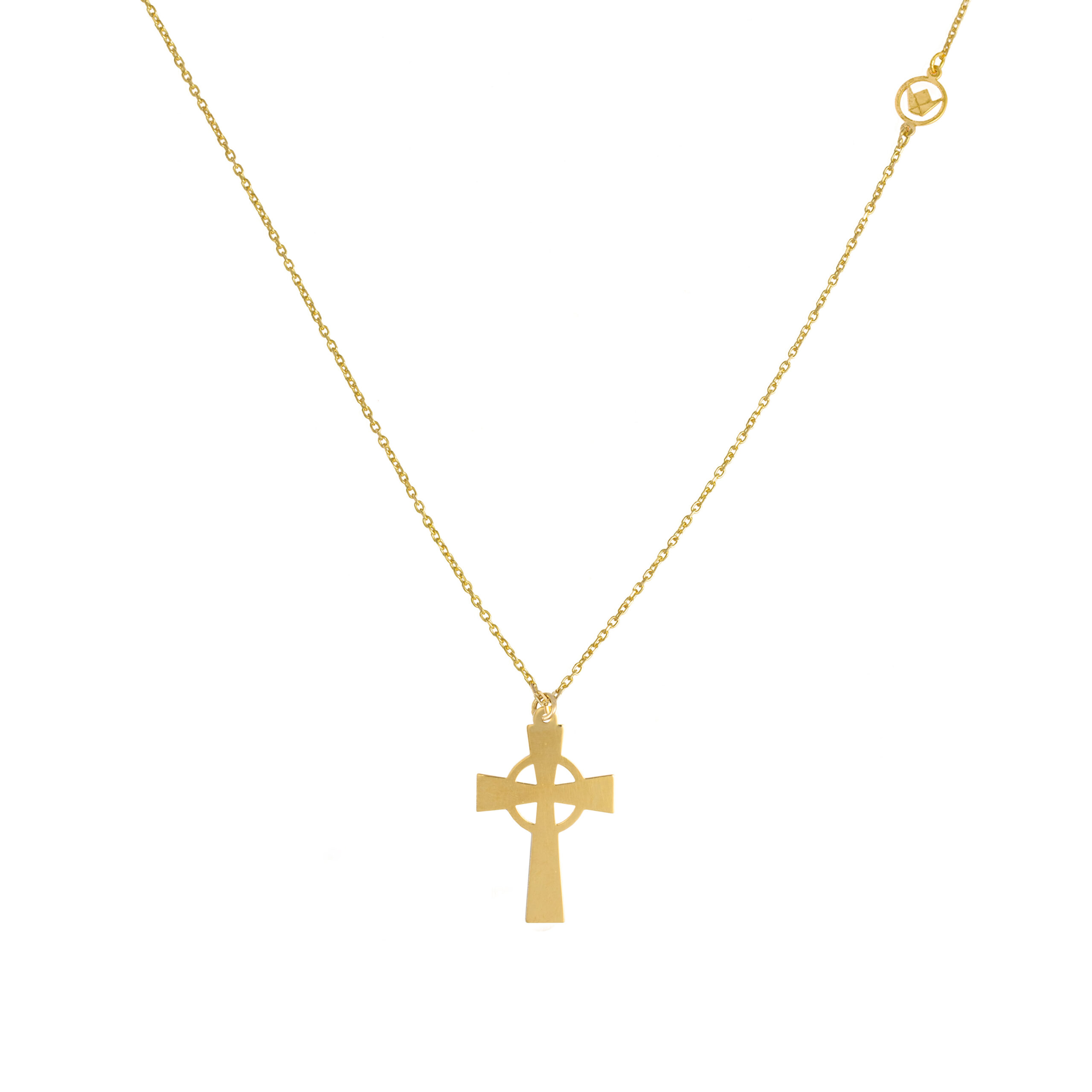 FCCSHC6335AGD0H0P000Y Gold Kids Religious Necklace - Image 1