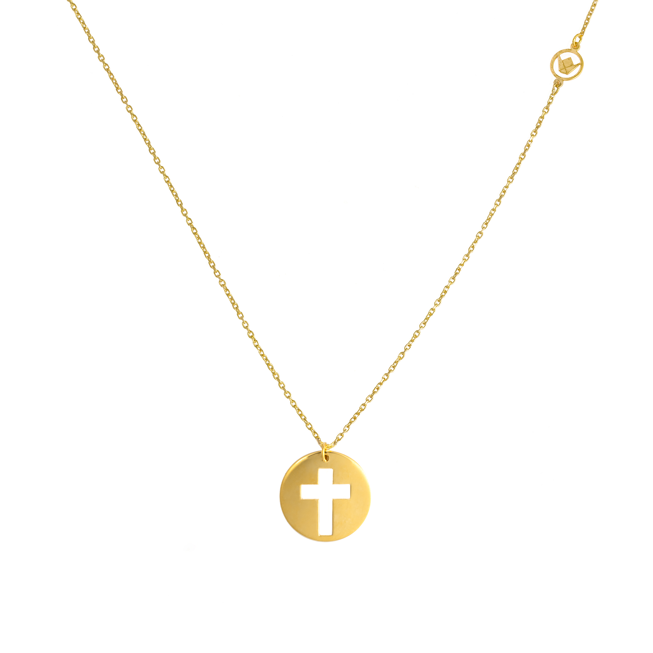FCPSHC6265AGC0HAP000Y Gold Kids Religious Necklace - Image 1