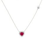Red Heart Diamond Necklace