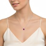 Red Heart Diamond Necklace - Image 2