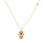 Hand of Fatima Diamond Necklace