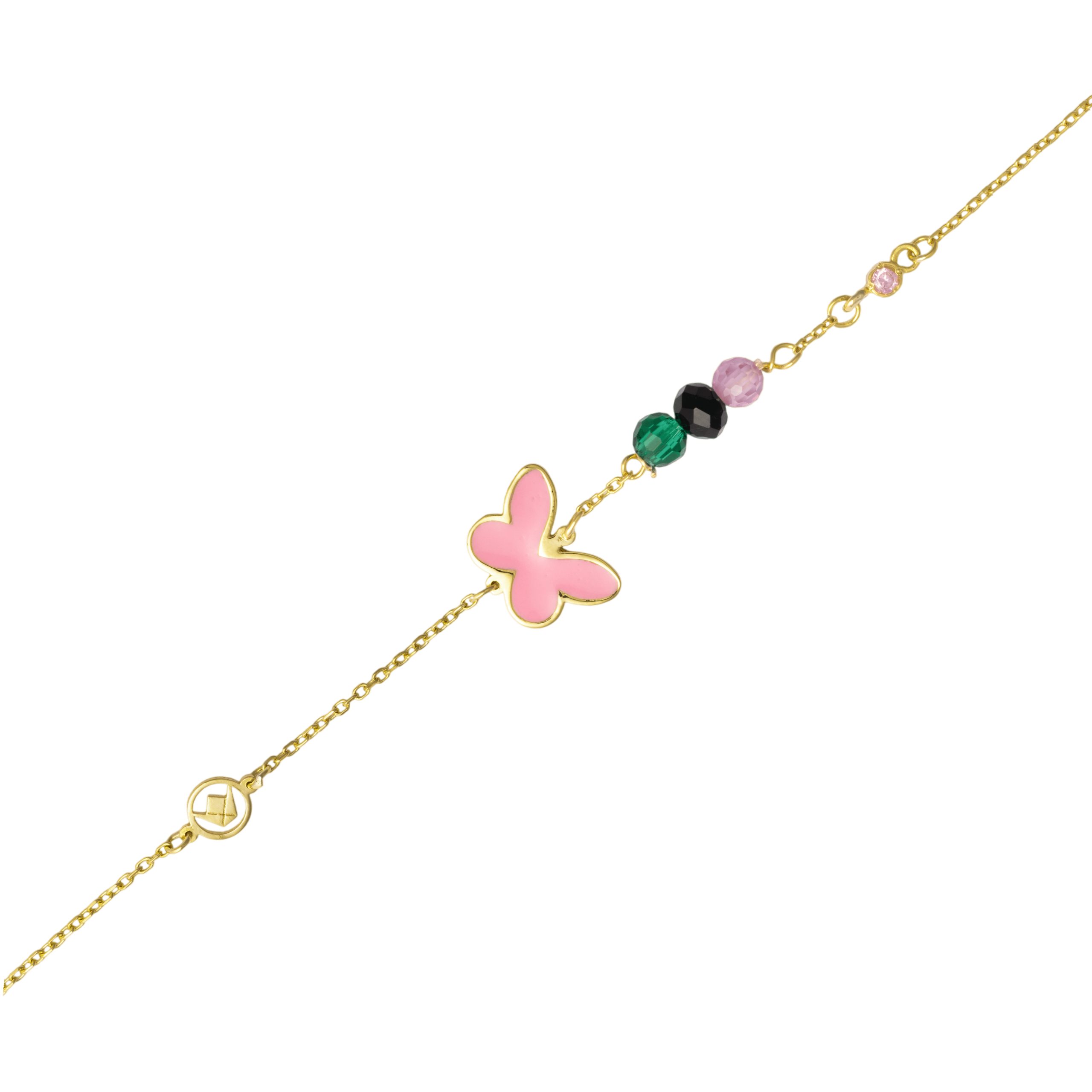 FCBOTW7511BXCE10PGRRY Daily Dazzle Gold Butterfly Bracelet - Image 1