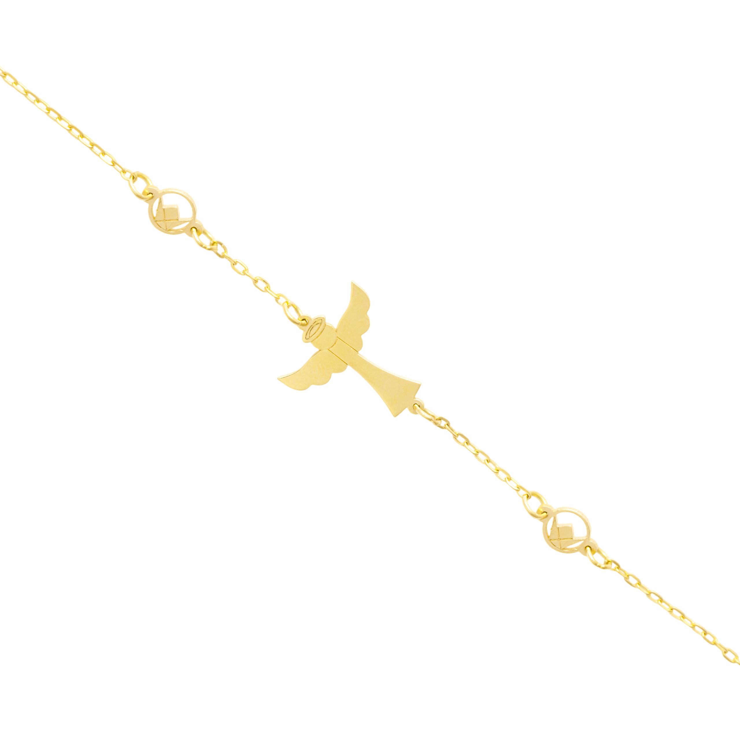 FCBSHC6337BGC0H0P000Y Kids Religious Gold Bracelet - Image 1