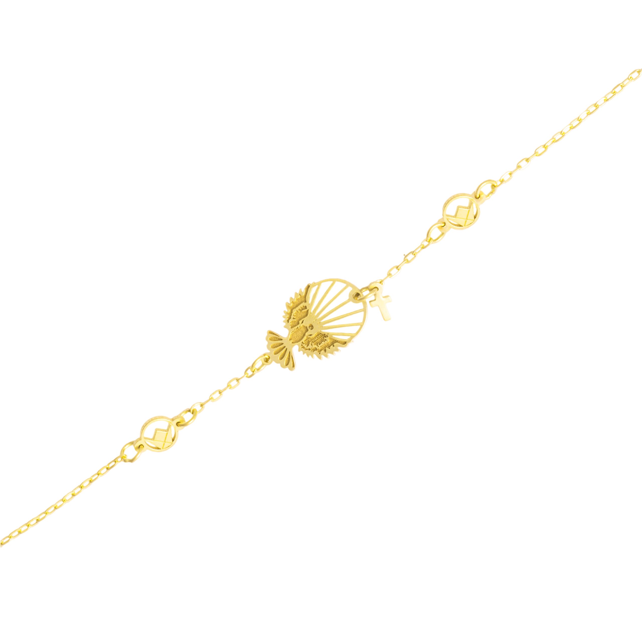 FCBSHC6345AGC0H0P000Y Kids Religious Gold Bracelet - Image 1