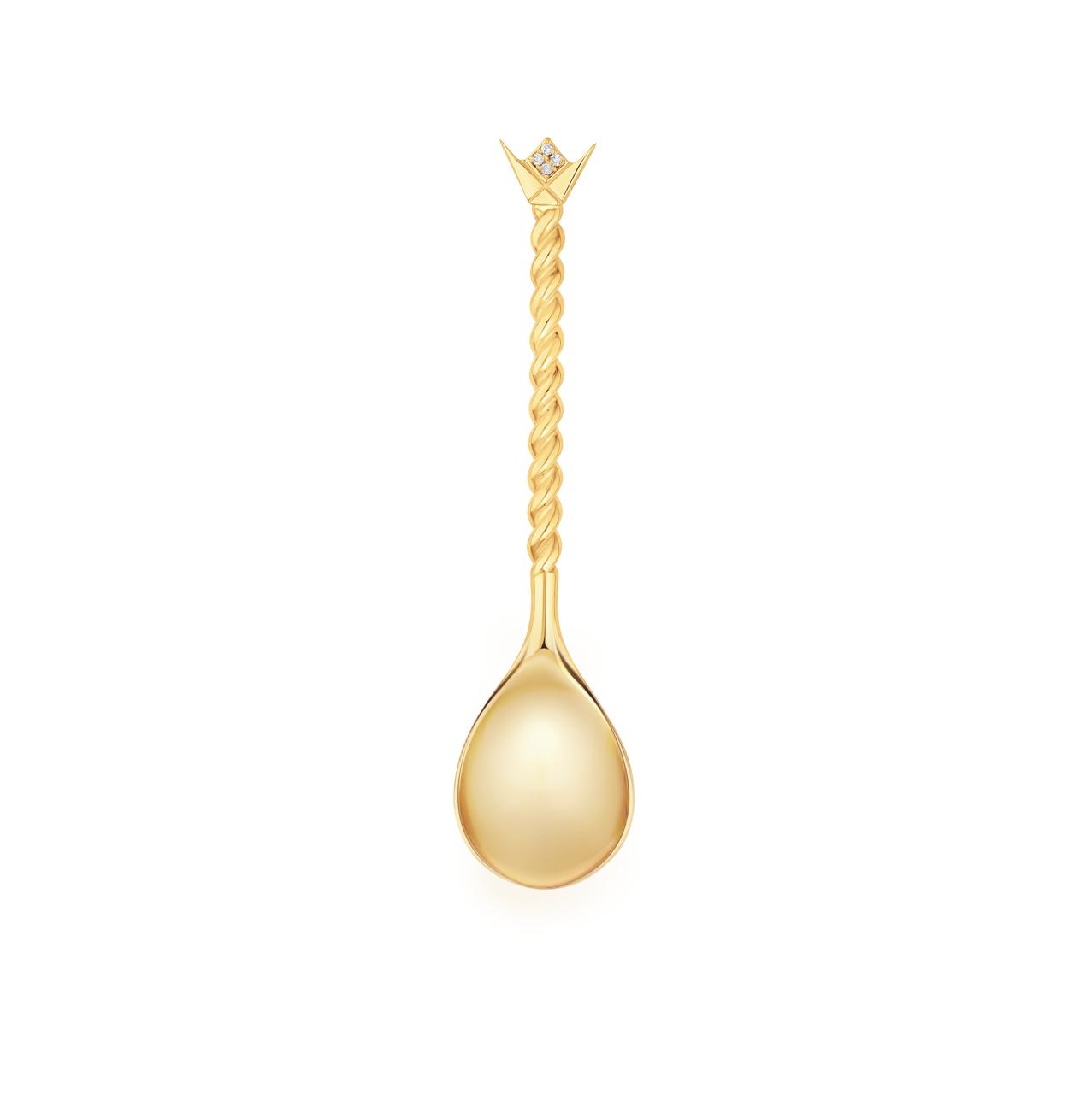Spoon Kids Gold Baby Born Spoon - Image 1