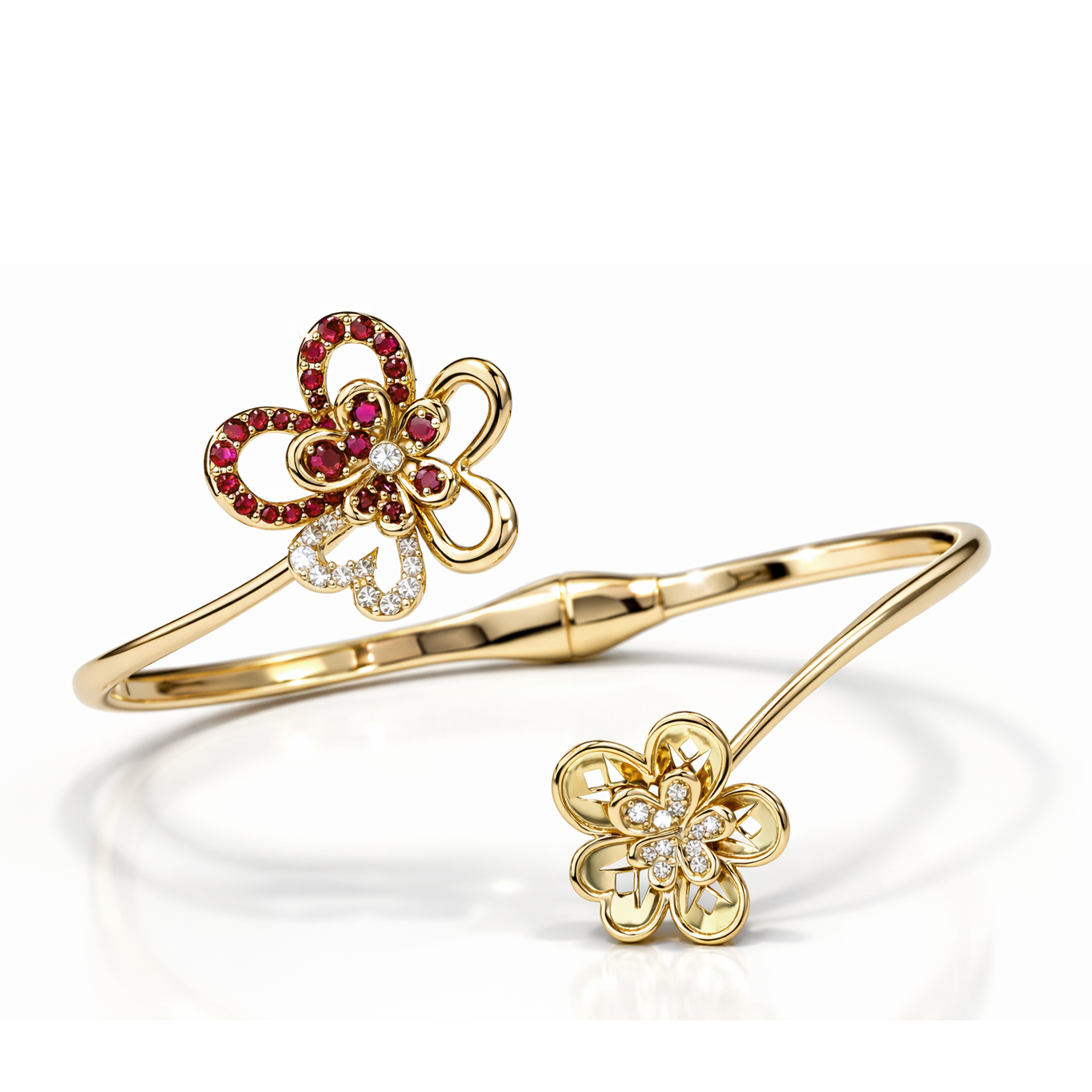 FDGFVW8500AT3E10ADRSY Bloom In Love Diamond Bangle - Image 1