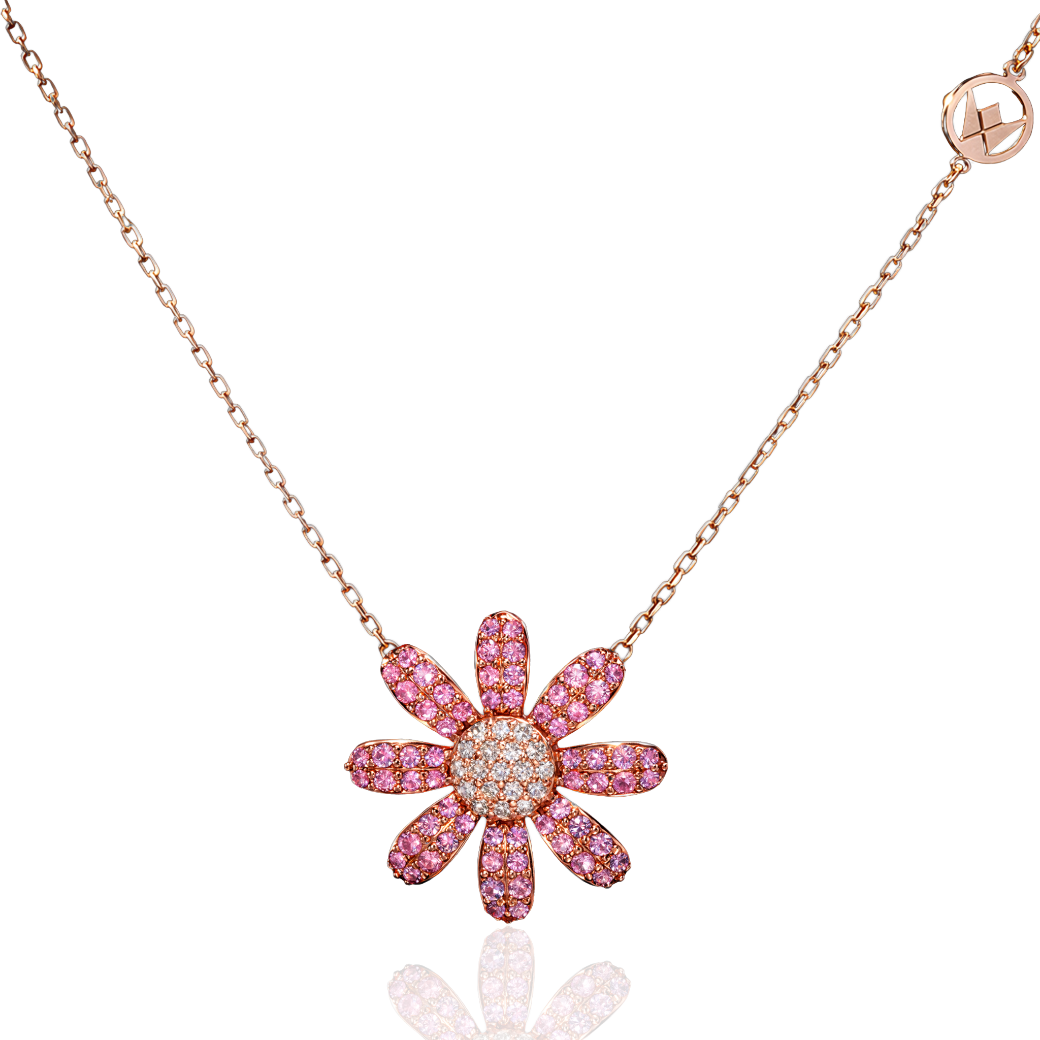 FDPOTW7682BP2FA0ADRSR-2 Daily Dazzle Diamond Flower Necklace - Image 1