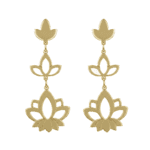 Lotus Gold Earrings