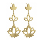 Lotus Gold Earrings - Image 2