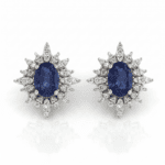 Classic Diamond Ring With Blue Sapphire