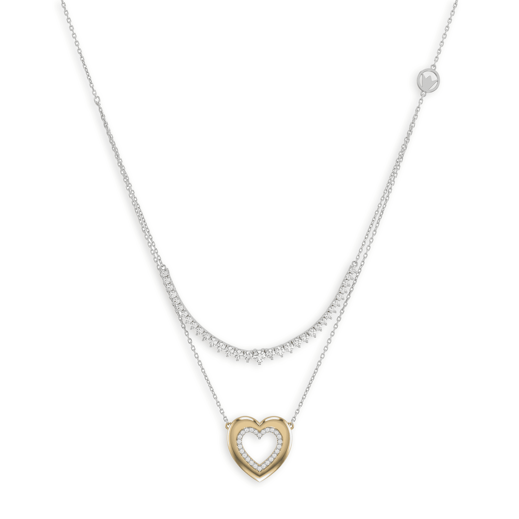 FDPOTW6784BT2HA0LDRSW Heart Diamond Necklace - Image 1
