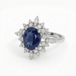 Classic Diamond Ring With Blue Sapphire - Image 5