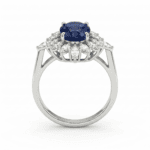 Classic Diamond Ring With Blue Sapphire - Image 4