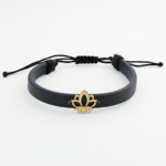 Lotus Gold Bracelet with Rubber