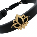 Lotus Gold Bracelet with Rubber - Image 3