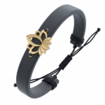Lotus Gold Bracelet with Rubber - Image 2