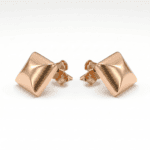 Pyramid Rose Gold Earrings - Image 2