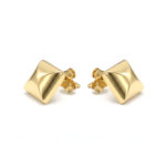 Pyramid Yellow Gold Earrings - Image 2