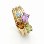 Gold Ring With Colored Stones