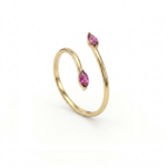 Gold Ring With Pink Stone