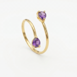 Gold Ring With Purple Stone