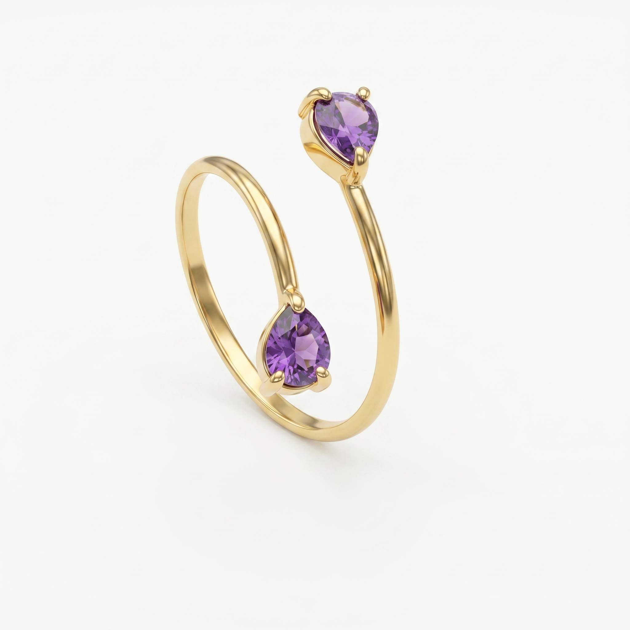 FCROTW8304AI1F20PAARY-B Gold Ring With Purple Stone - Image 1