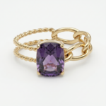 Gold Ring With Purple Stone - Image 4