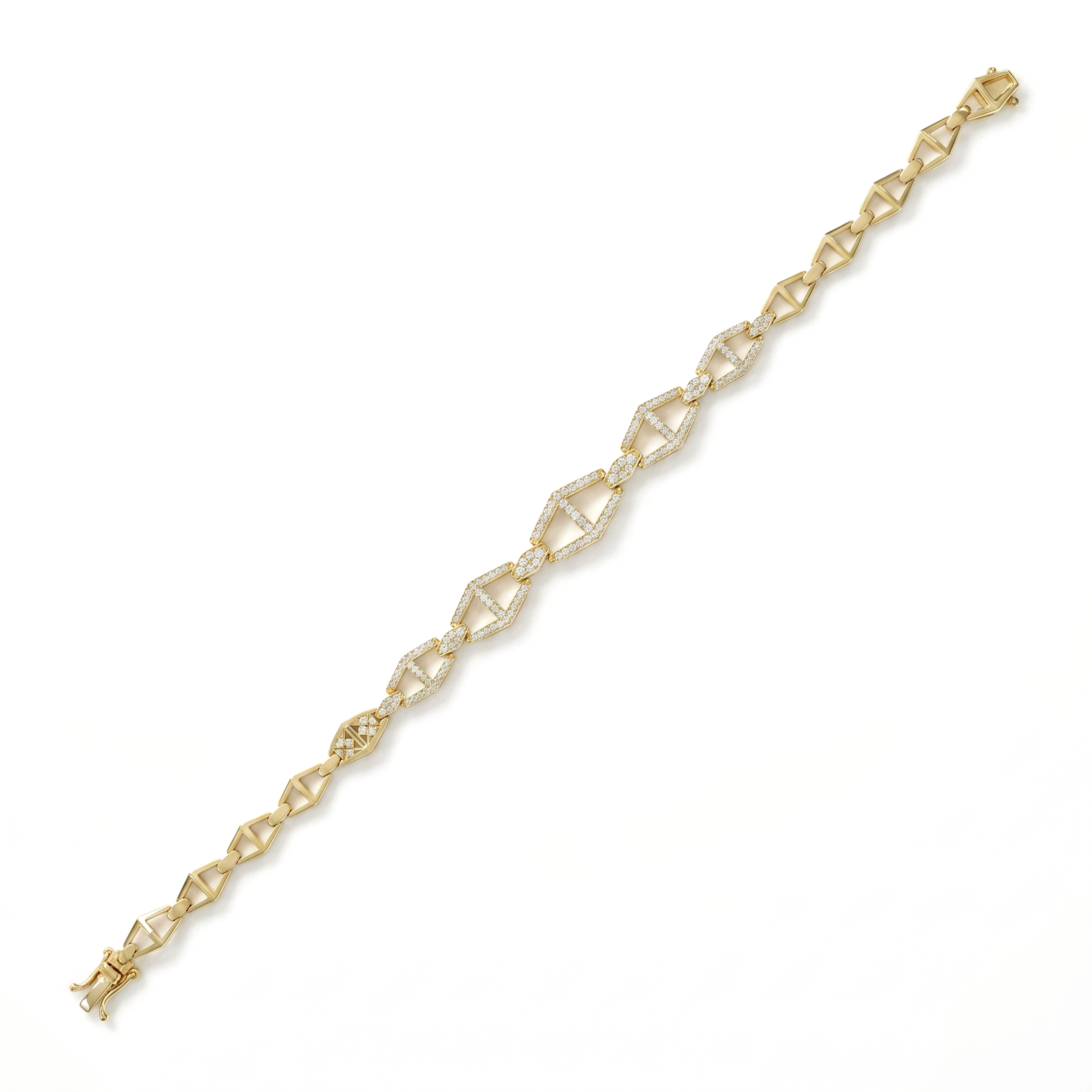 FDBOTW7634AT1FA0ADRSY Pyramid Diamond Bracelet - Image 1