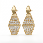 Pyramid Diamond Earrings