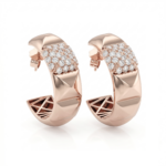 Pyramid Diamond Earrings - Image 2