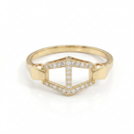 Pyramid Diamond Ring
