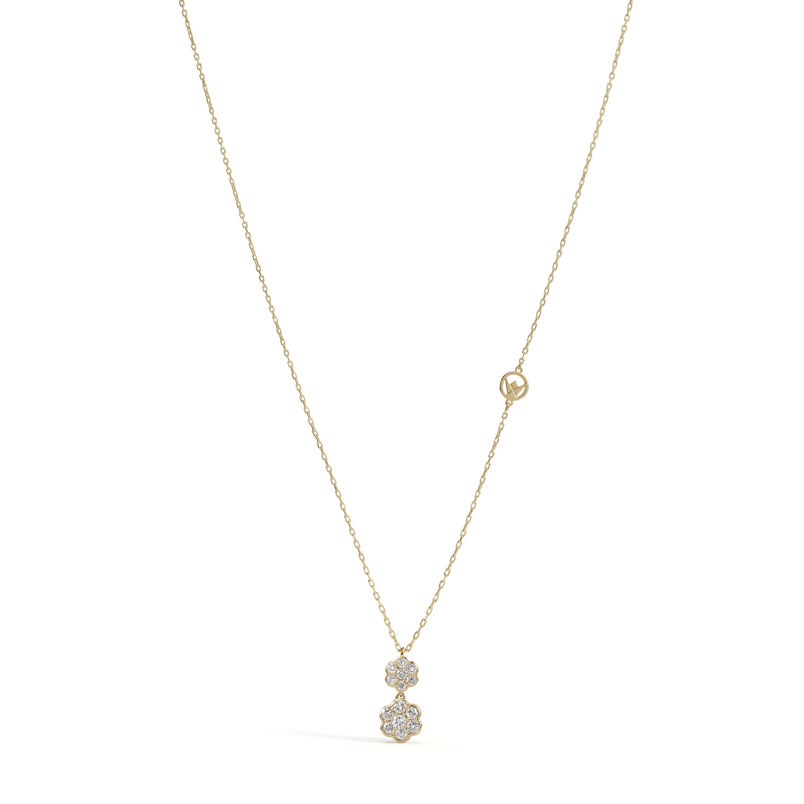 FDPFLW8091ATDF11CDRSY Bloom Gold Necklace with Diamonds - Image 1