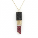 Lipstick With Black Diamonds Necklace - Image 2