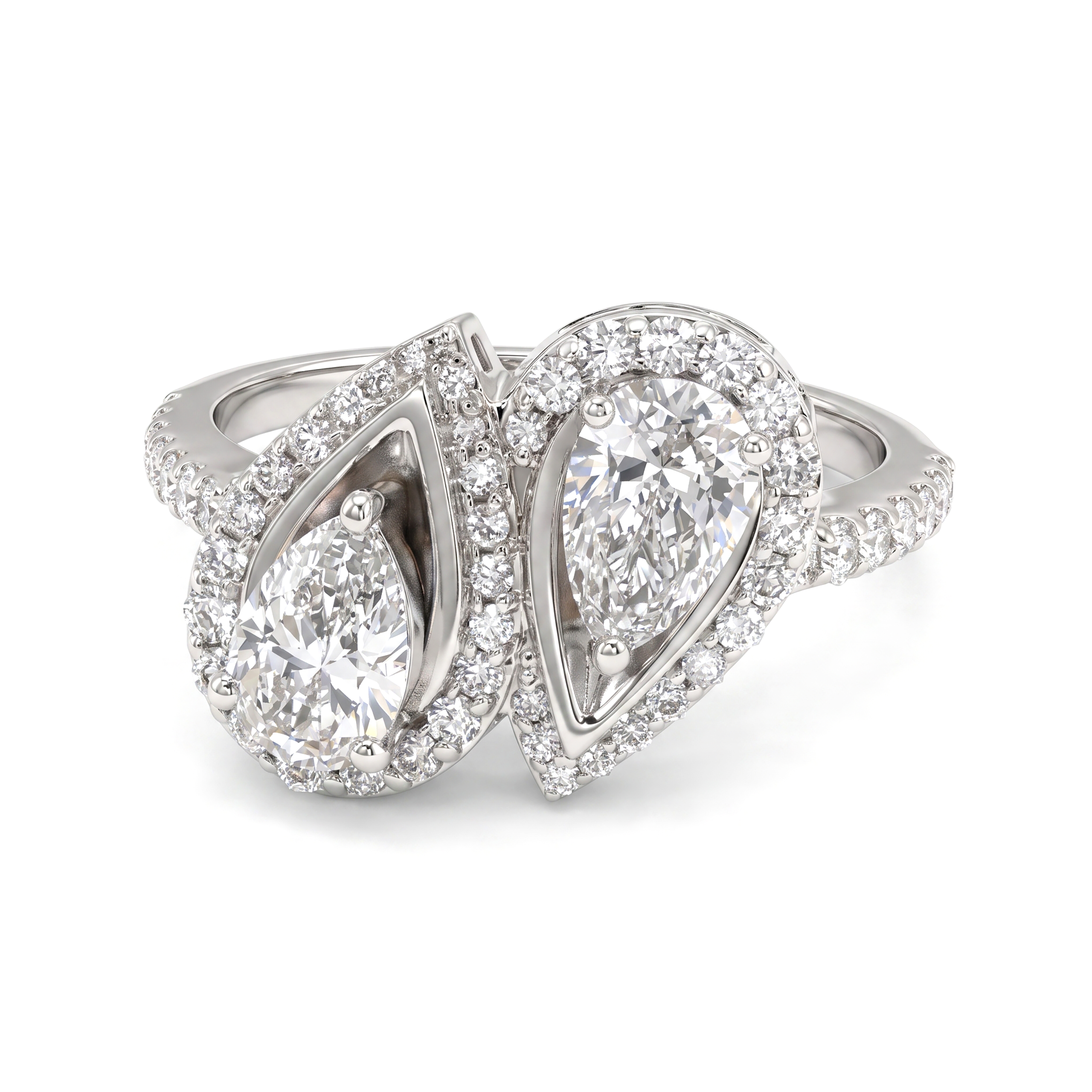 FDROTW7632BW1F12RDASW Pear Diamond Ring - Image 1