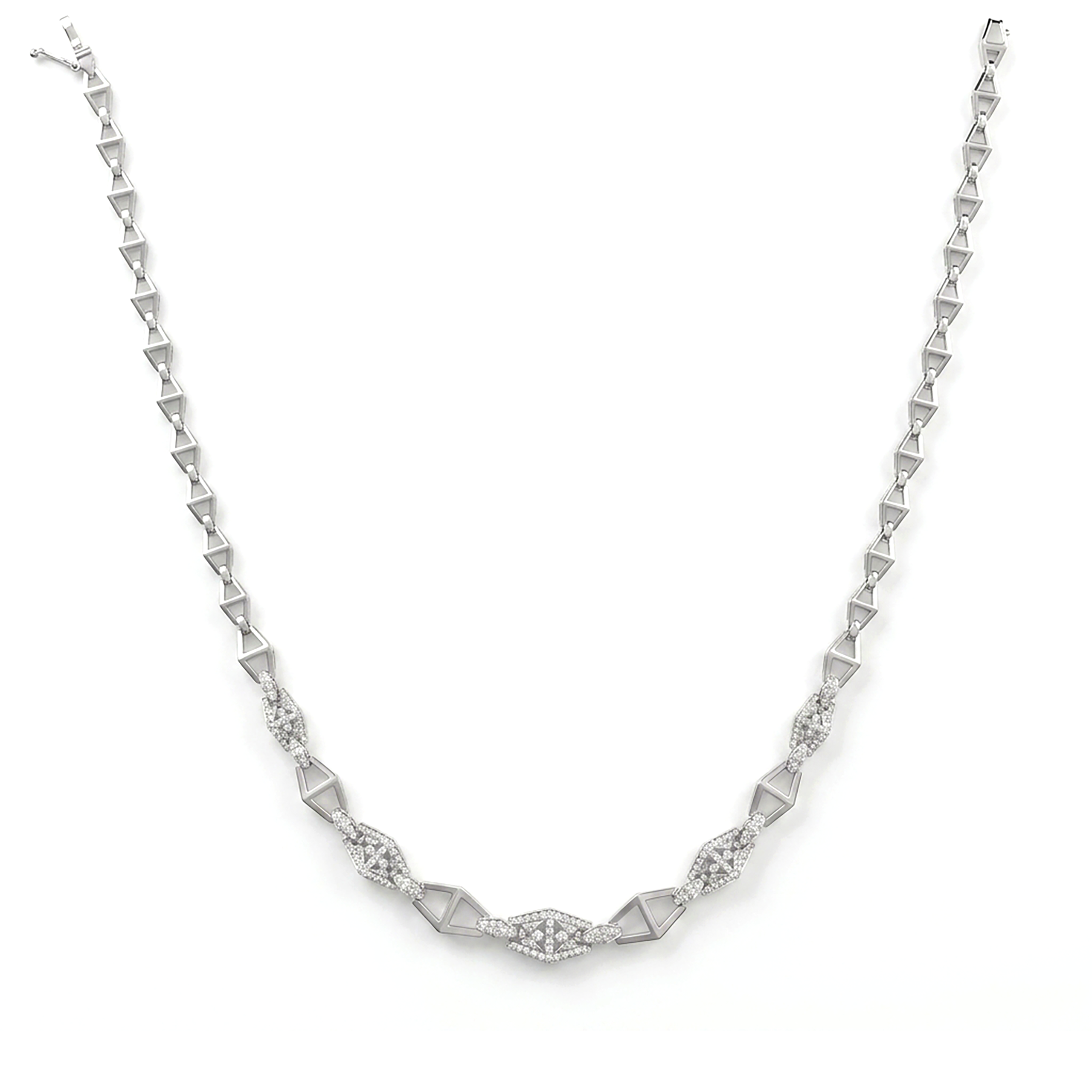 FDNOTW7637AT1HA0ADRSW Emblem Diamond Necklace - Image 1