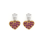 Heart Diamond Earrings - Image 3