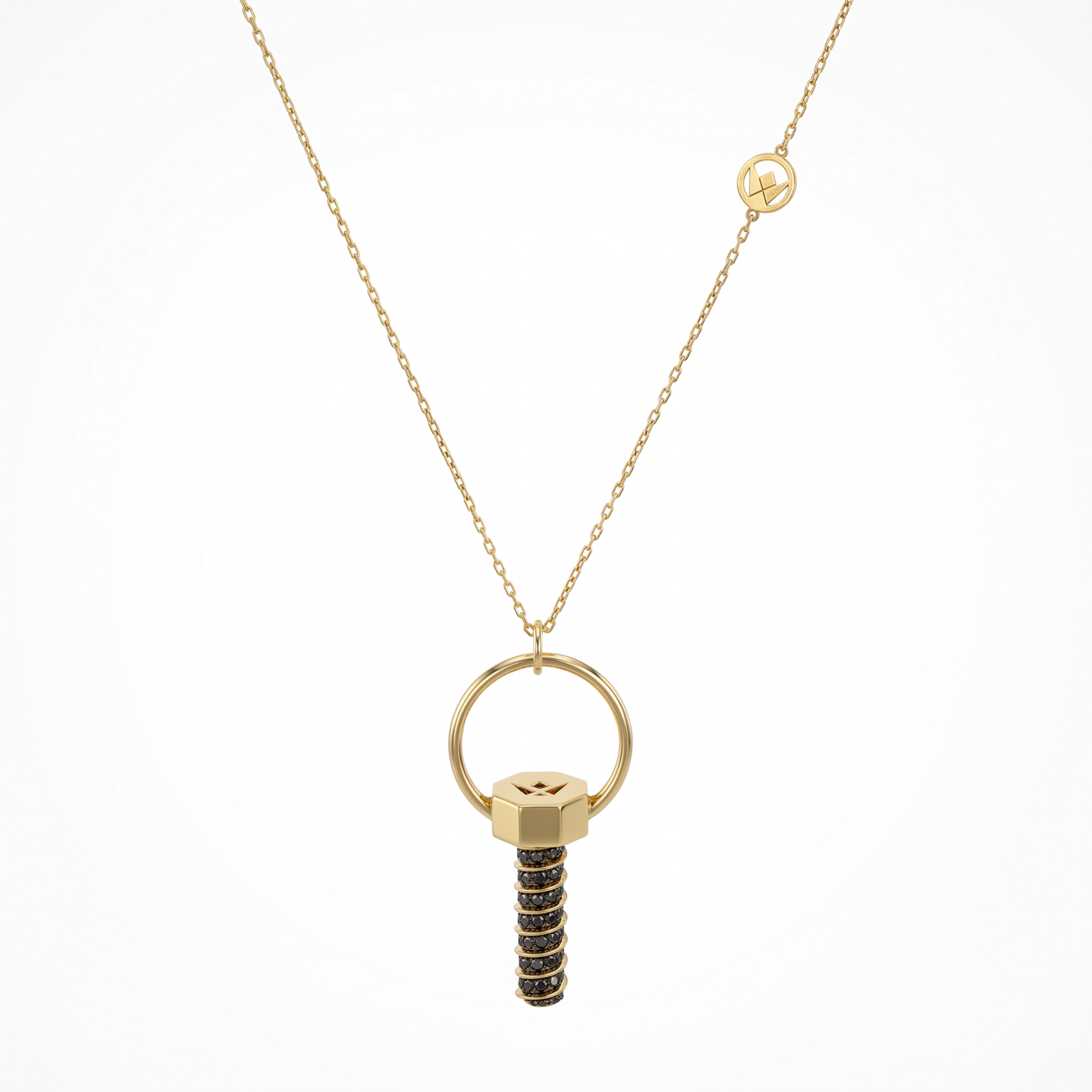 FDPLLW6245AK1HA0ADRSY Black Diamond Screw Necklace - Image 1