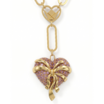 Ruban Mon Amour Diamond Necklace With Pink Saphire - Image 2