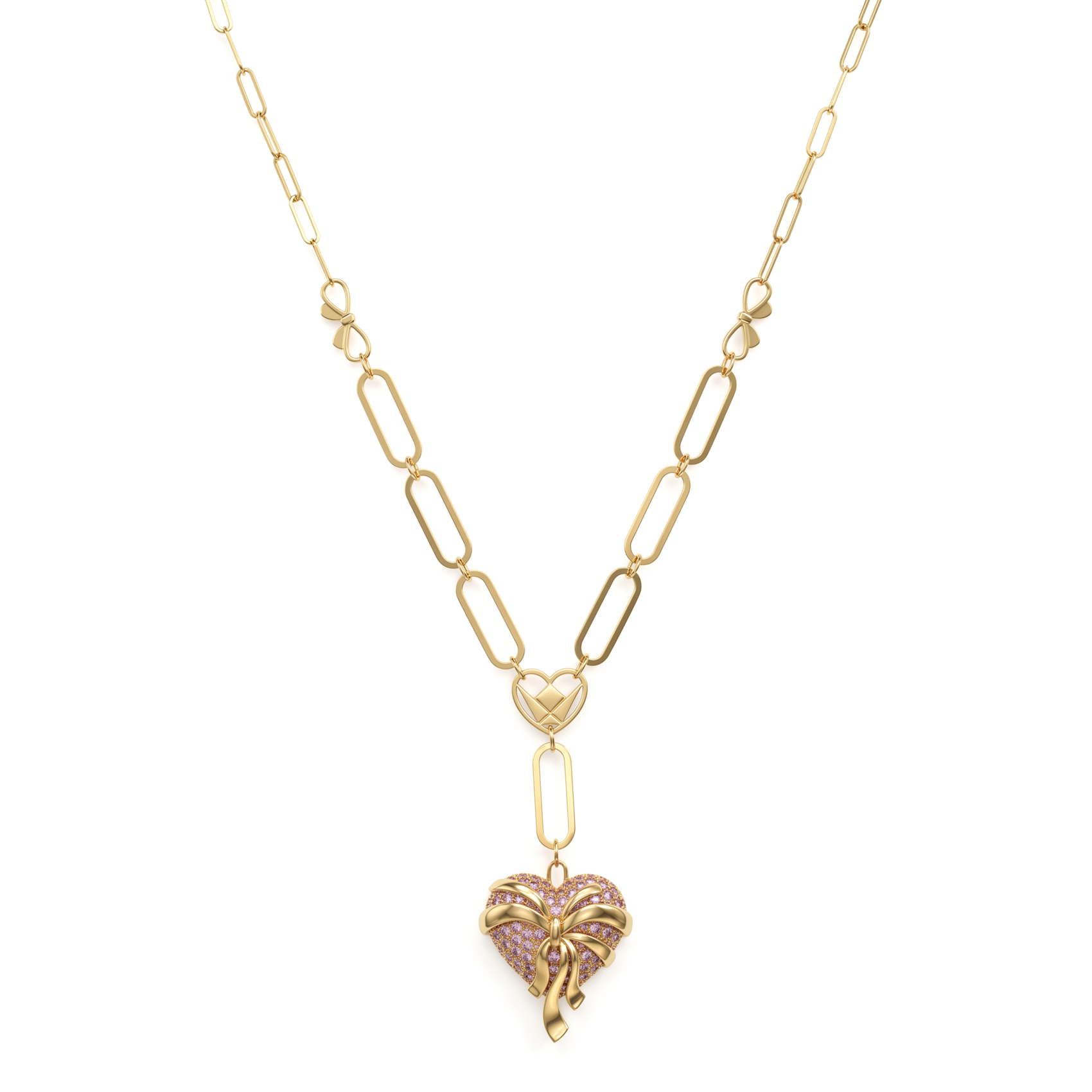 FDPVRW6554AP2FA0ADRSY Ruban Mon Amour Diamond Necklace With Pink Saphire - Image 1