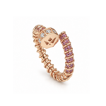 Screw Diamond Ring with Pink Sapphire - Image 2