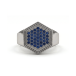 Men Diamond Ring With Blue Sapphire - Image 2