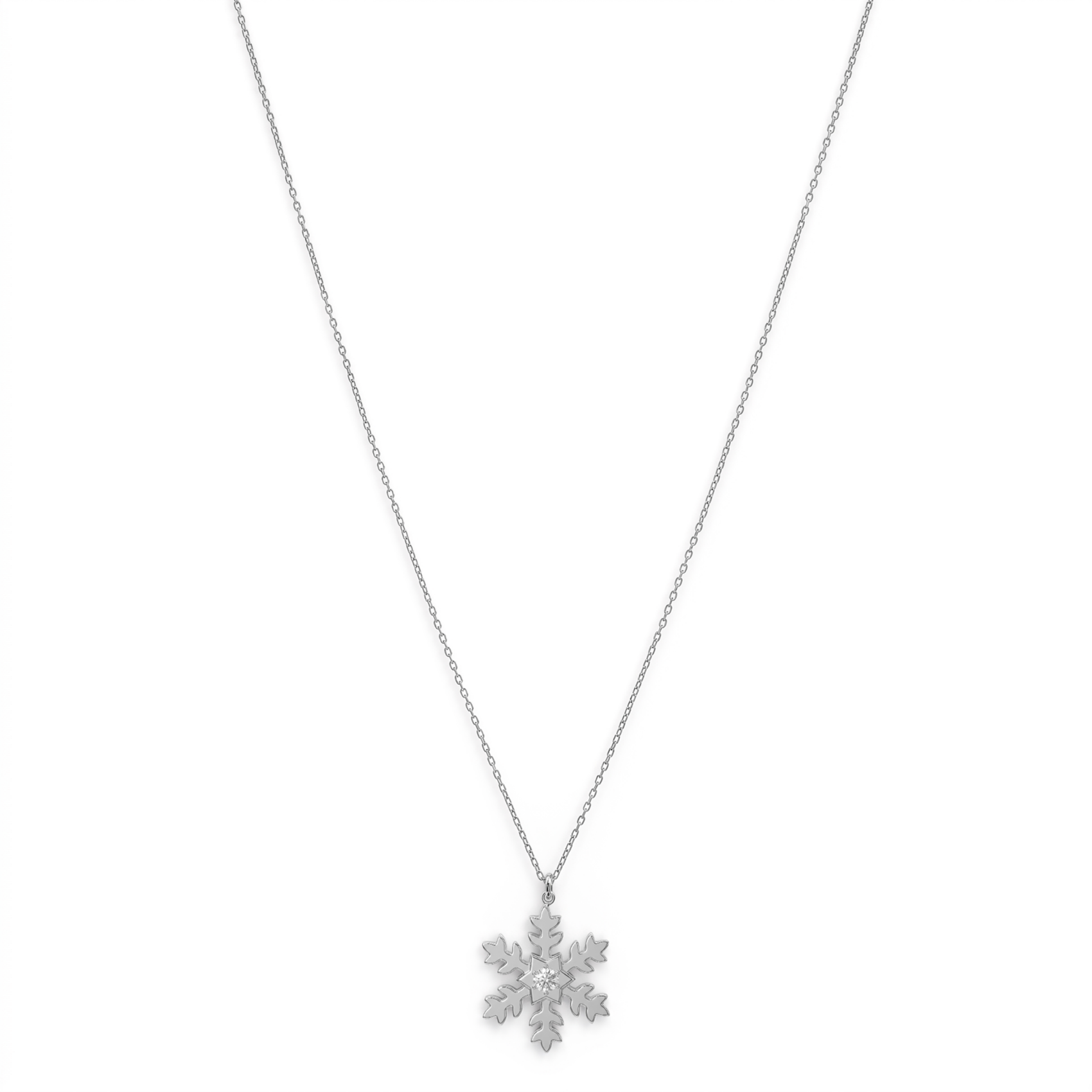 FGPSNW4999AW2HABPRRRW Snowflake Gold Necklace - Image 1