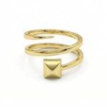 Pyramid Gold Ring