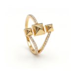 Pyramid Diamond Ring